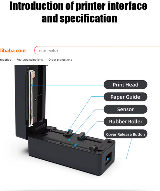 Portable 4x6 Bluetooth Thermal Label Printer for Shipping, Amazon, eBay- Compatible with Android, IOS, Windows and Mac