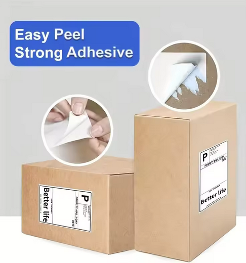 4x6 Direct Thermal Shipping Labels – 500 Stackable Labels, Waterproof & Grease-Resistant, Strong Adhesive